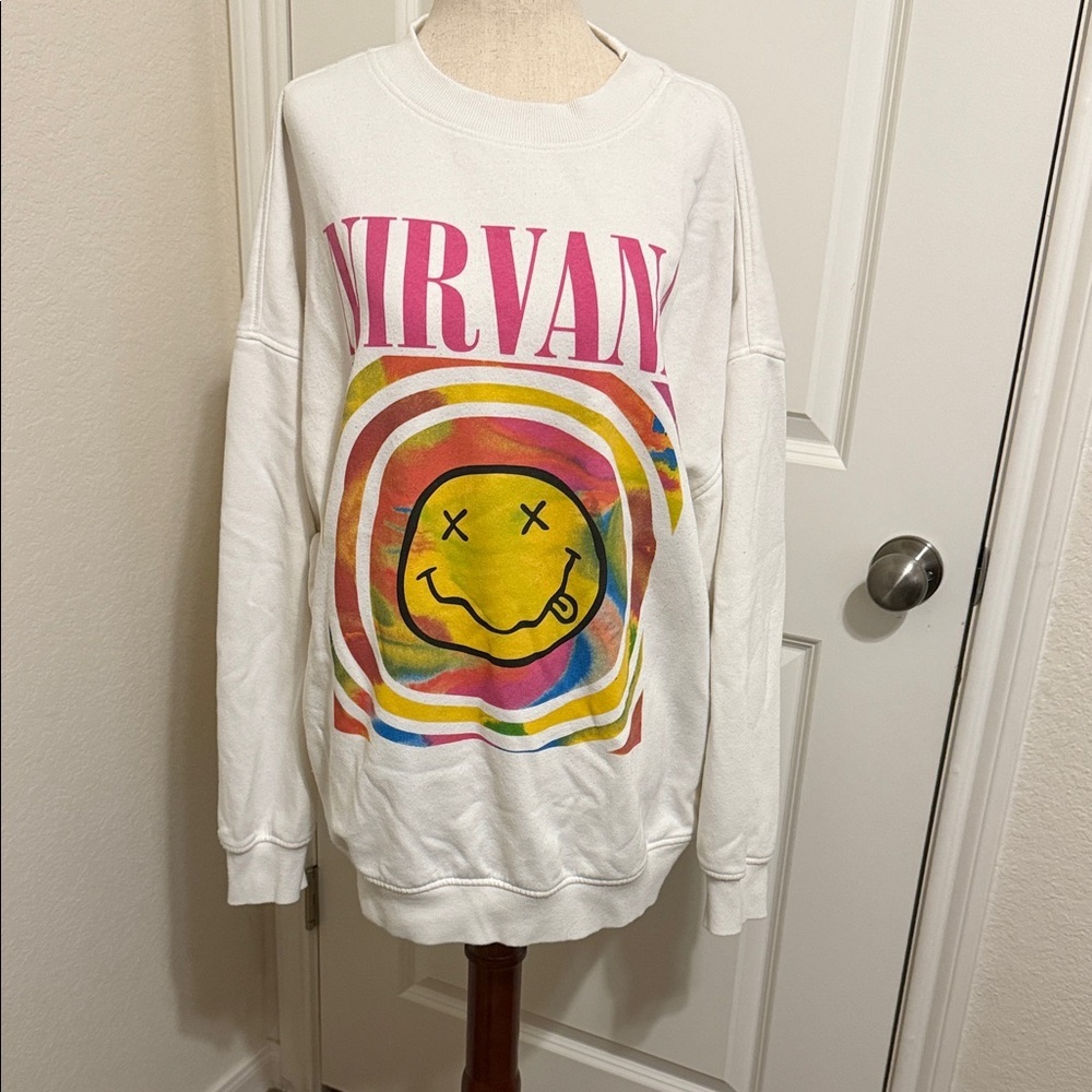 Divided White Nirvana Graphic Sweatshirt